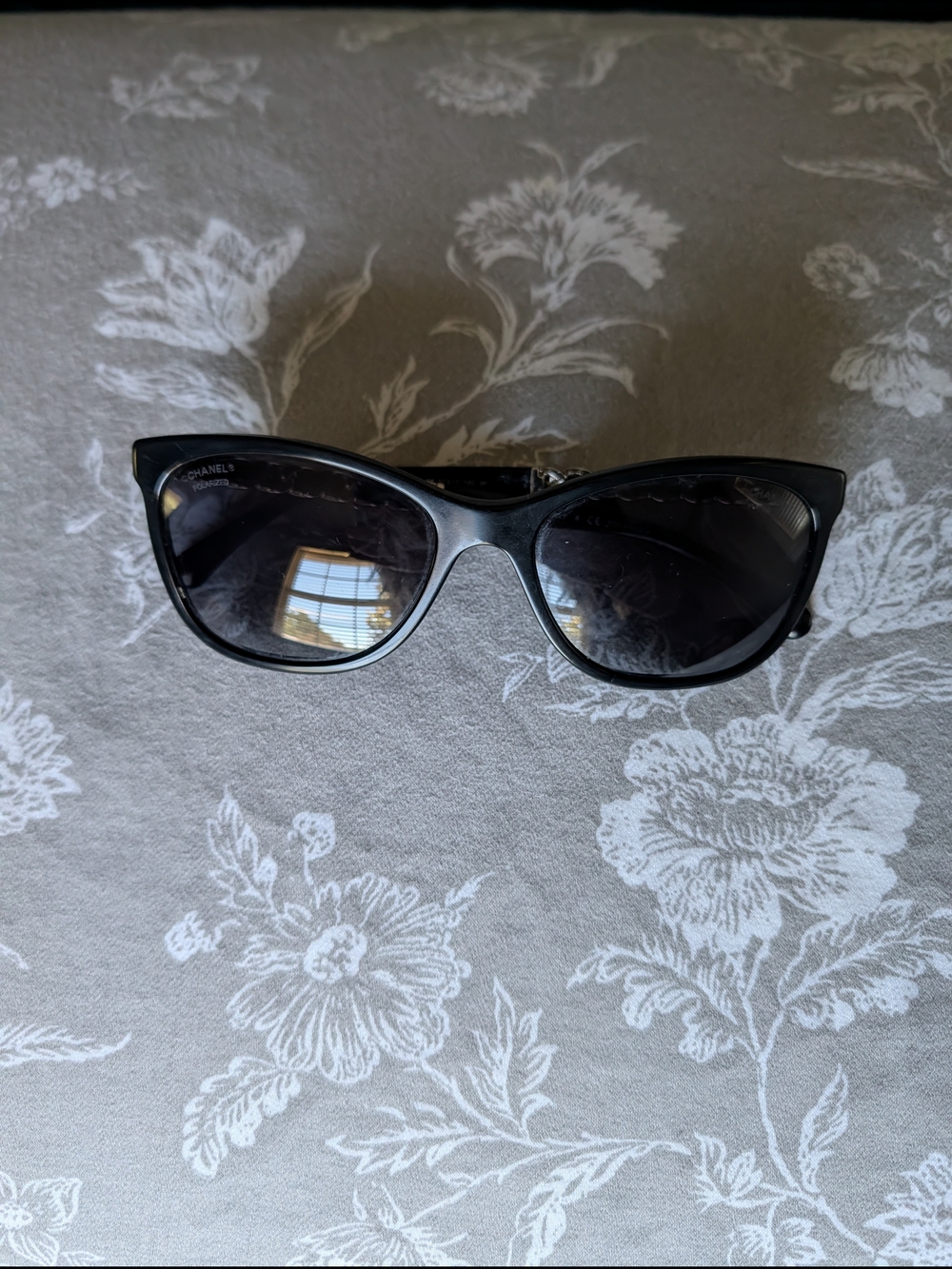 Chanel Women's Black Polarized Cat-Eye Sunglasses Model 5260-Q C